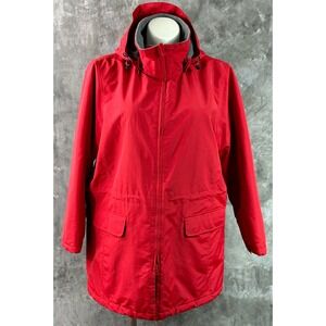 Lands End Women's Red Winter Squall Coat sz 1X (15937)